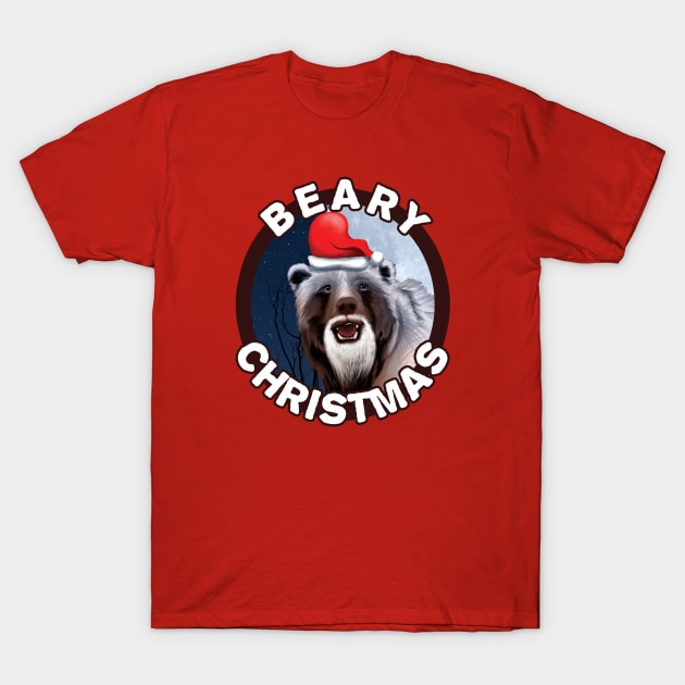 Beary Christmas Santa Claus Bear T-Shirt by TMBTM